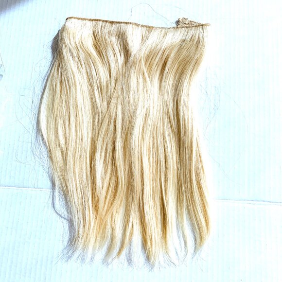 Expensive HAIR EXTENSIONS Human Hair with Invisible Wire Thread 12” - Picture 4 of 6